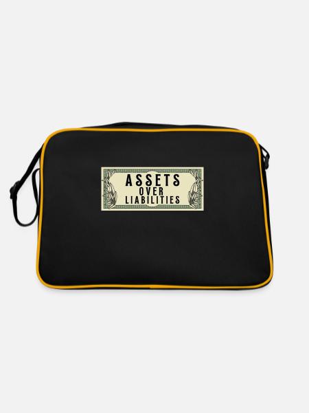 Actifs sur passifs Entrepreneur comptable - Sac Retro - noir/or - Dos