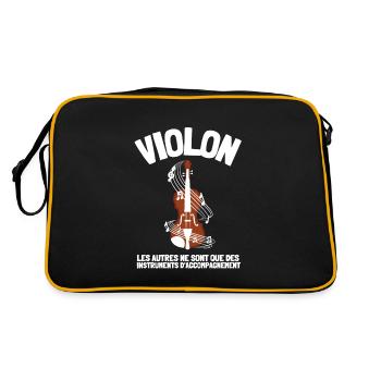 Violon Orchestre Homme Femme Enfants Cadeau - Retro Tasche - Schwarz/Gold - Hinten