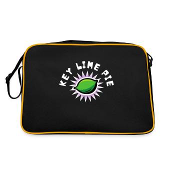 Key Lime Pie Lemon Tart Dessert - Retro Bag - black/gold - Back