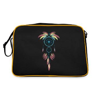 Native American Indian Abenaki - Retro Tasche - Schwarz/Gold - Hinten