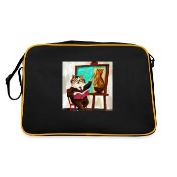 Histoire de l’art du chat - Sac Retro - noir/or - Dos
