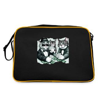 Chats Cartes à jouer - Sac Retro - noir/or - Dos