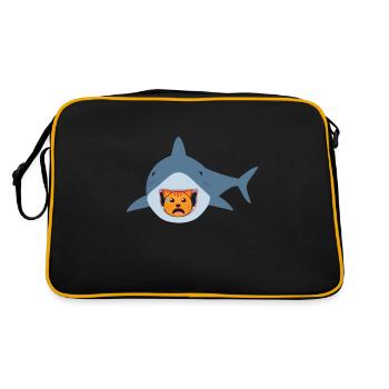 Chat mangeur de requins - Sac Retro - noir/or - Dos
