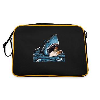 Chat mangeur de requins - Sac Retro - noir/or - Dos