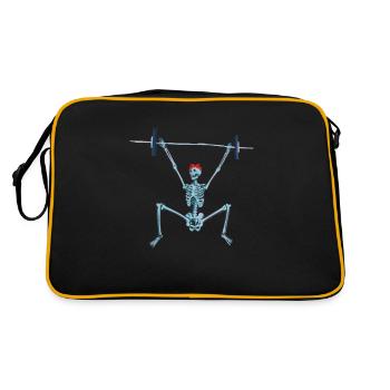 Weight Lifting Power Snatch - Retro Tasche - Schwarz/Gold - Hinten