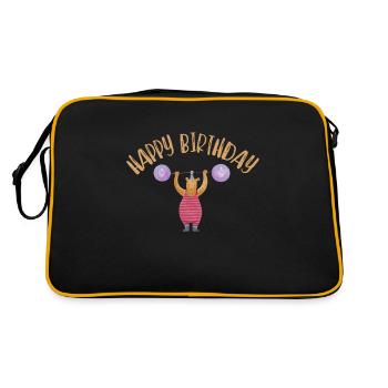 Weight Lifting Power Snatch - Retro Tasche - Schwarz/Gold - Hinten