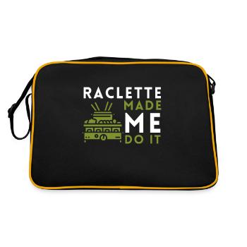 Raclette fondue au fromage suisse - Sac Retro - noir/or - Dos