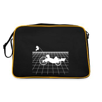 Vélo couché et vélomobile - Sac Retro - noir/or - Dos