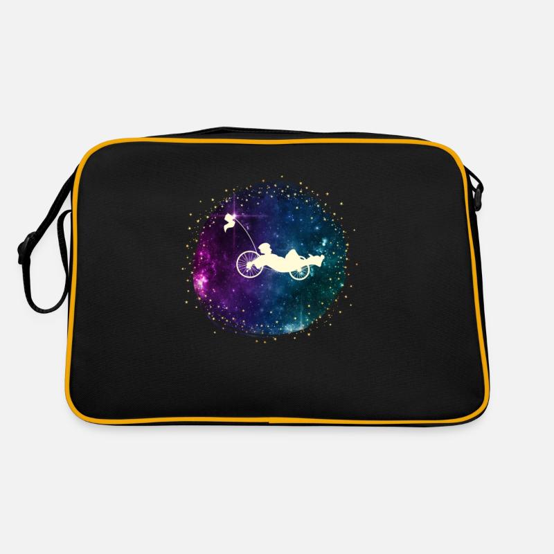 Vélo couché et vélomobile - Sac Retro - noir/or