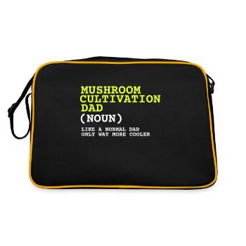 Mushroom Cultivation Farmer - Retro Bag - black/gold - Back