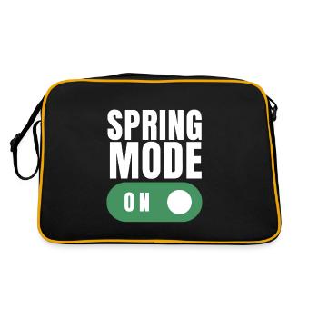 First Day Of Spring Equinox - Retro Tasche - Schwarz/Gold - Hinten