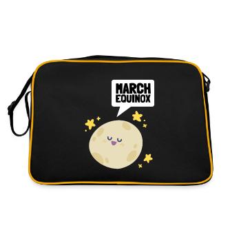 First Day Of Spring Equinox - Retro Tasche - Schwarz/Gold - Hinten