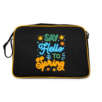First Day Of Spring Equinox - Retro Tasche - Schwarz/Gold - Hinten
