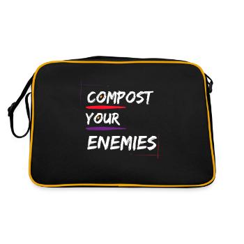 Compost Your Enemies - Retro Bag - black/gold - Back