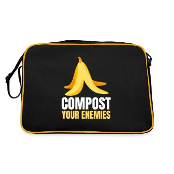 Compost Your Enemies - Retro Bag - black/gold - Back
