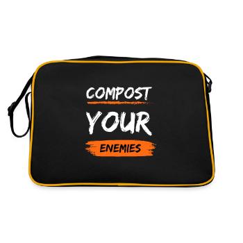 Compost Your Enemies - Retro Bag - black/gold - Back