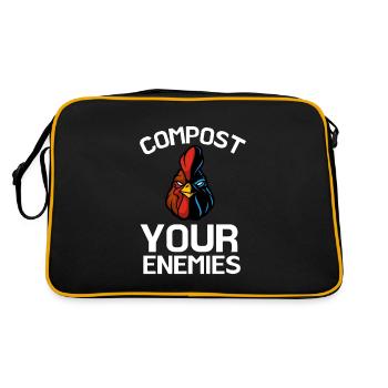 Compost Your Enemies - Retro Bag - black/gold - Back