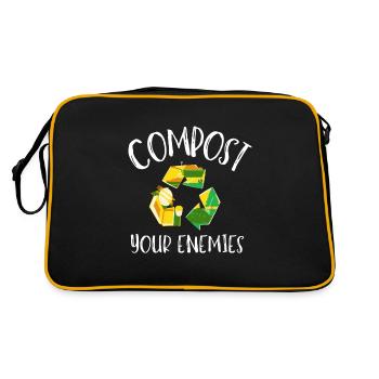 Compost Your Enemies - Retro Bag - black/gold - Back