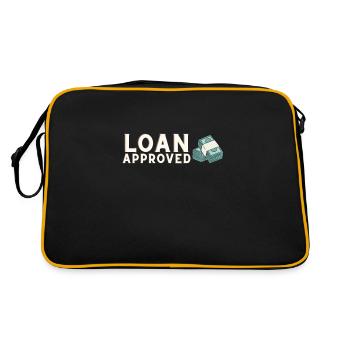 Loan Heartbeat - Loan Officer Mortgage Broker - Retro Tasche - Schwarz/Gold - Hinten