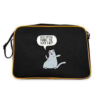 Obésité du gros chat - Sac Retro - noir/or - Dos
