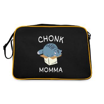 Chonk Cat Obésité - Sac Retro - noir/or - Dos