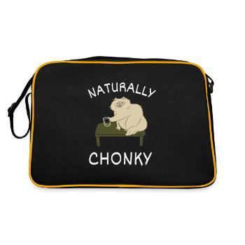 Chonk Cat Obésité - Sac Retro - noir/or - Dos