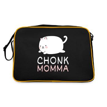 Chonk Cat Obésité - Sac Retro - noir/or - Dos