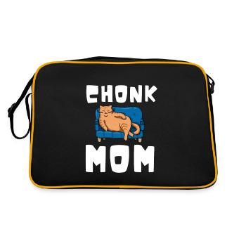 Chonk Cat Obésité - Sac Retro - noir/or - Dos