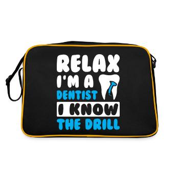 Relax I am a Dentist - Retro Bag - black/gold - Back