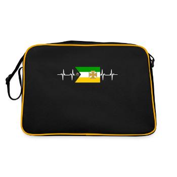 Irish Ireland Offaly Flag - Retro Bag - black/gold - Back