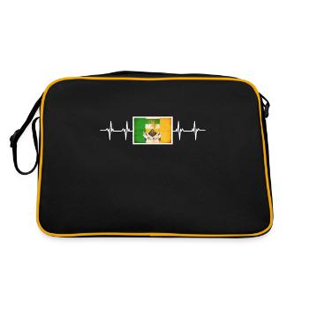 Irish Ireland Offaly Flag - Retro Bag - black/gold - Back