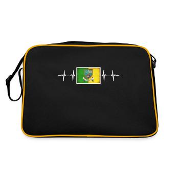 Drapeau irlandais irlandais Meath - Sac Retro - noir/or - Dos