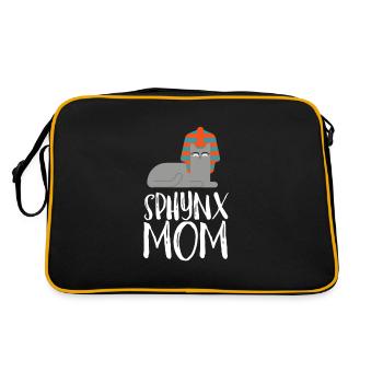 Sphynx Mom Cat Hairless Cat Owner - Retro Bag - black/gold - Back