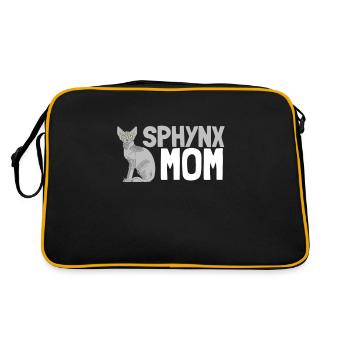 Sphynx Mom Cat Hairless Cat Owner - Retro Bag - black/gold - Back
