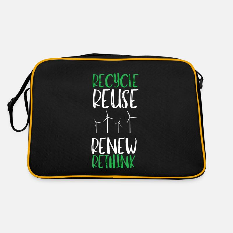 Recycle Réutiliser Renew Rethink Wind Turbine - Wind Sac Retro