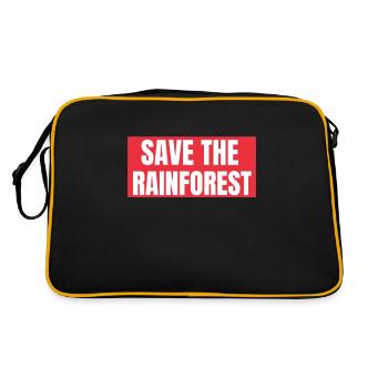 Save The Rainforest - Retro Bag - black/gold - Back
