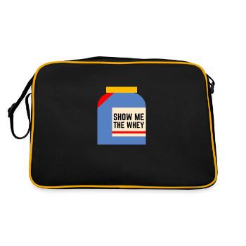 Show The Whey Protein Powder - Retro Bag - black/gold - Back