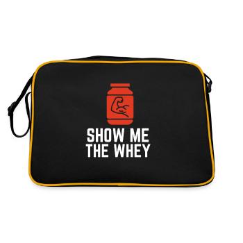 Show The Whey Protein Powder - Retro Bag - black/gold - Back
