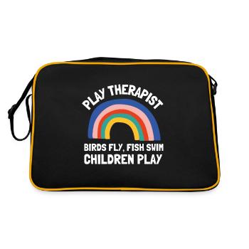 Play Therapist - Recreational Therapy Therapist RT - Retro Tasche - Schwarz/Gold - Hinten