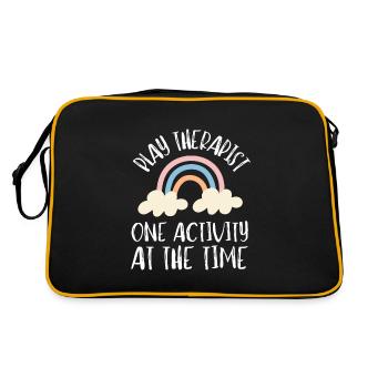 Play Therapist - Recreational Therapy Therapist RT - Retro Tasche - Schwarz/Gold - Hinten