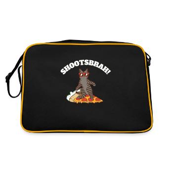 Waikiki Honolulu Island - Retro Tasche - Schwarz/Gold - Hinten