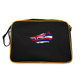 Waikiki Honolulu Island - Retro Tasche - Schwarz/Gold - Hinten