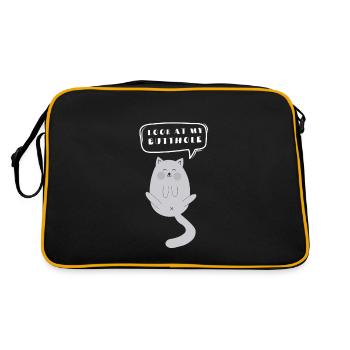 Cat Butthole - Retro Bag - black/gold - Back