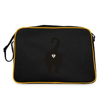 Cat Butthole - Retro Bag - black/gold - Back