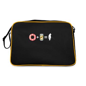 Summer Float Trip River Tube Tubing - Retro Tasche - Schwarz/Gold - Hinten