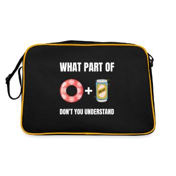 Summer Float Trip River Tube Tubing - Retro Tasche - Schwarz/Gold - Hinten