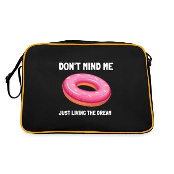 Summer Float Trip River Tube Tubing - Retro Tasche - Schwarz/Gold - Hinten