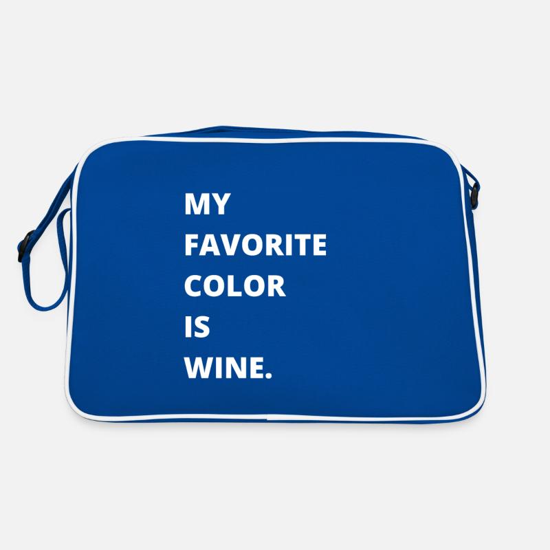 Dégustation de vin - Le vin est ma couleur préférée Sac Retro