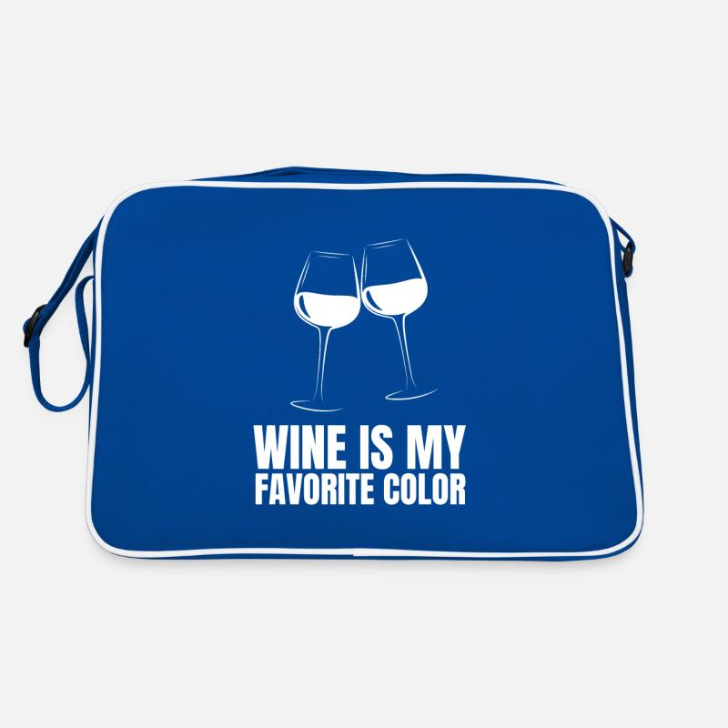 Dégustation de vin - Le vin est ma couleur préférée Sac Retro