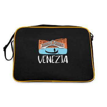 Venice Gondola Italy Venezia - Retro Bag - black/gold - Back
